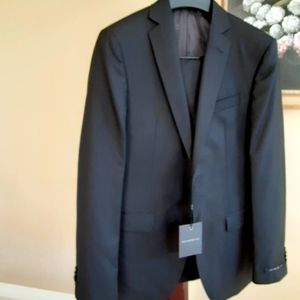 New, never worn John Varvatos USA black suit.
